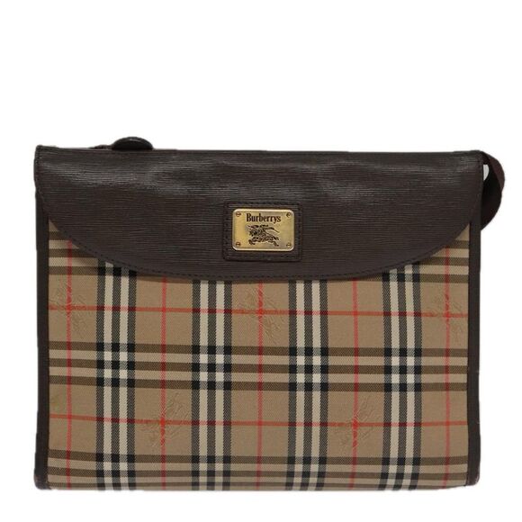 Burberry Nova Check Beige Canvas Clutch Bag (Pre-Owned) - Picture 12 of 16